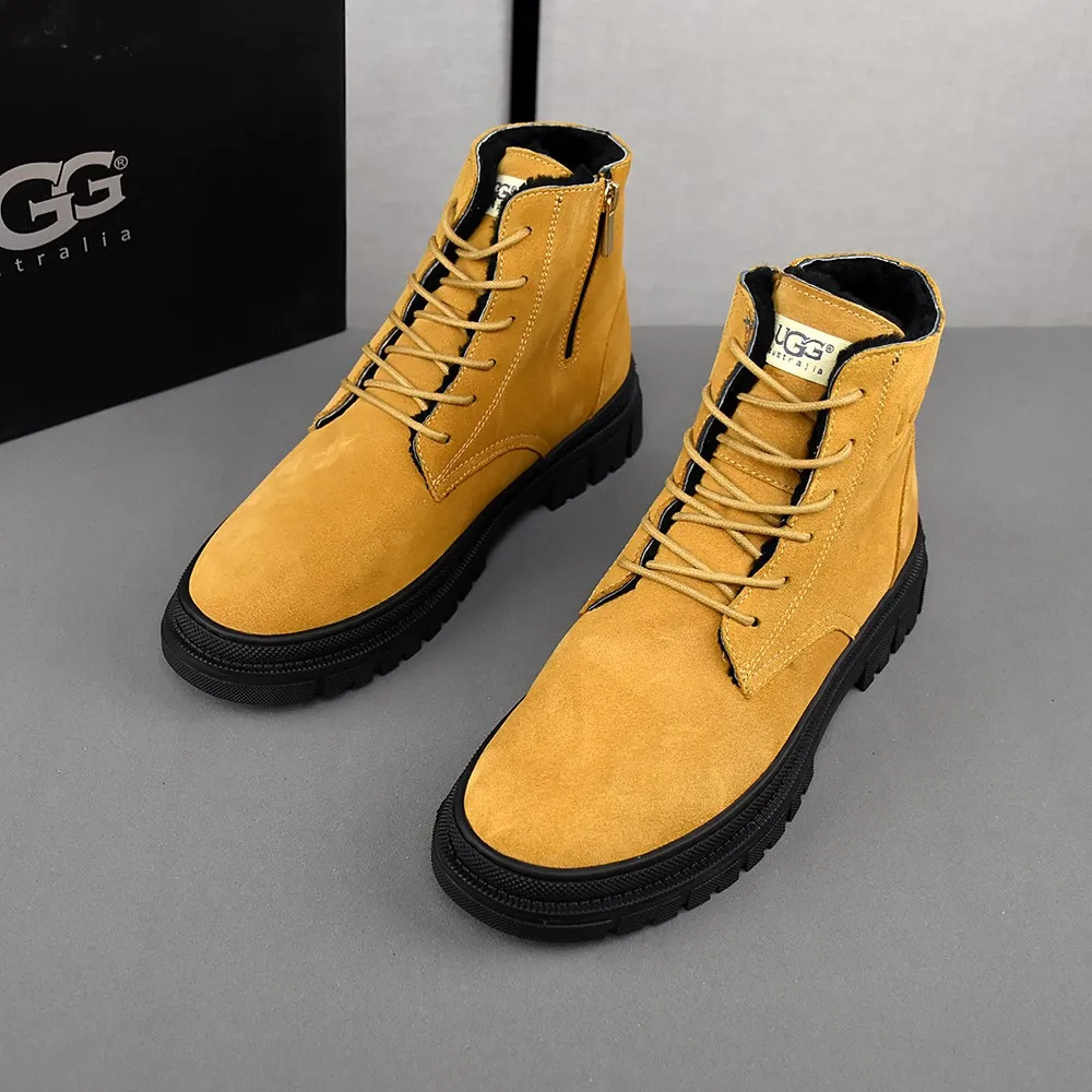 PP520👟👟👟【ugg】The upper is made of waterproof nubuck, real wool lining, and non-slip rubber sole. Warm and comfortable, a must-have in winter! Men's size 38-44 (custom-made size 45 is non-refundable).